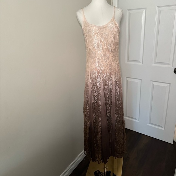 Vintage Fairycore  lace ombré maxi dress M - Picture 5 of 7